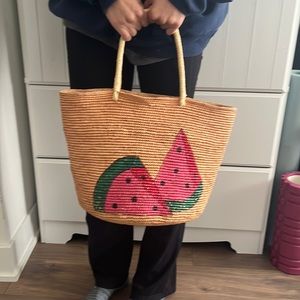 Sensi Studio straw beach bag